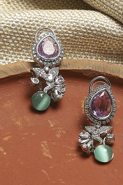 Purple Alloy Drop & Danglers